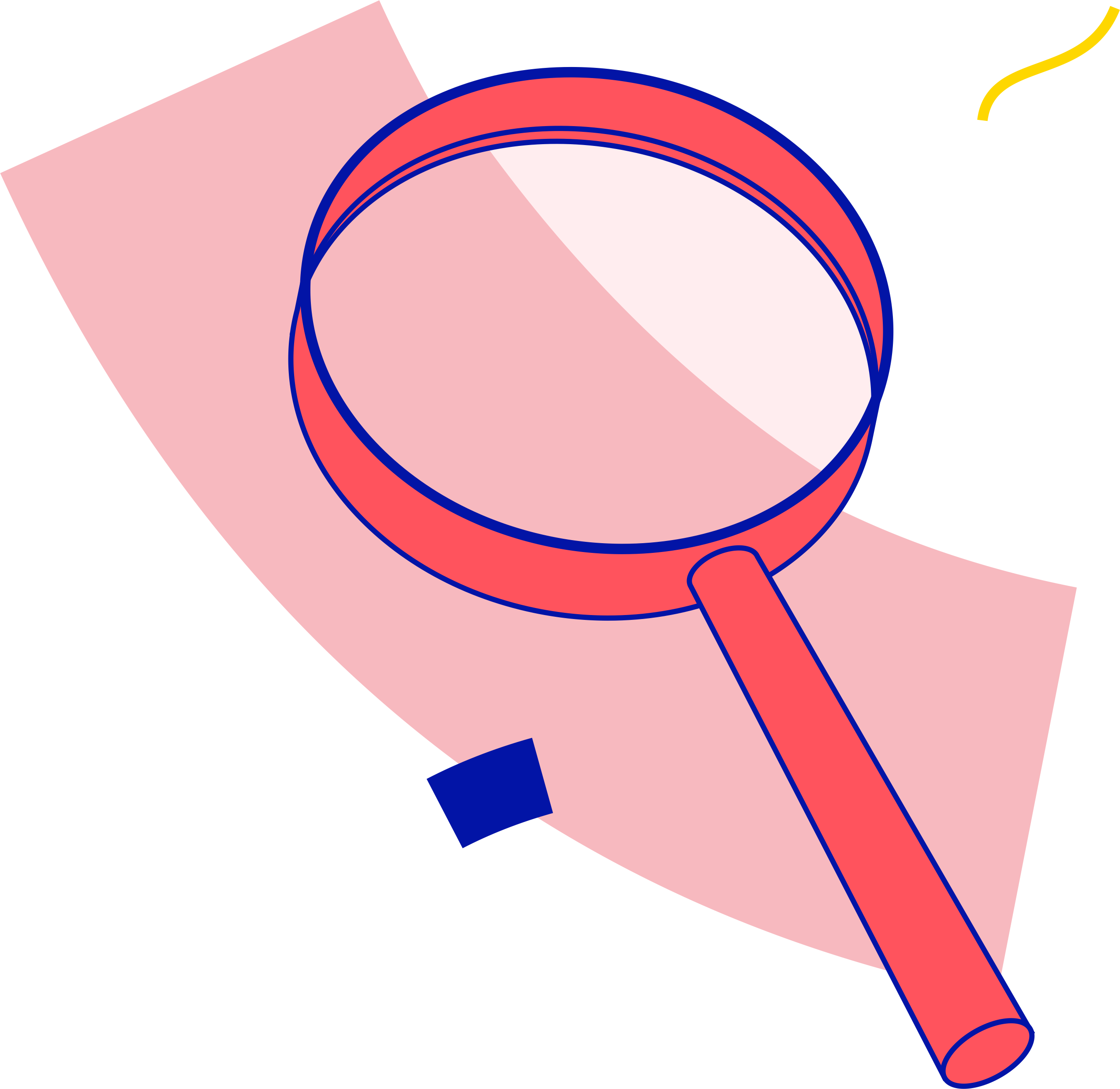 illustration of a magnifying glass on graphic figures symbolizing the search Promotion Strategy