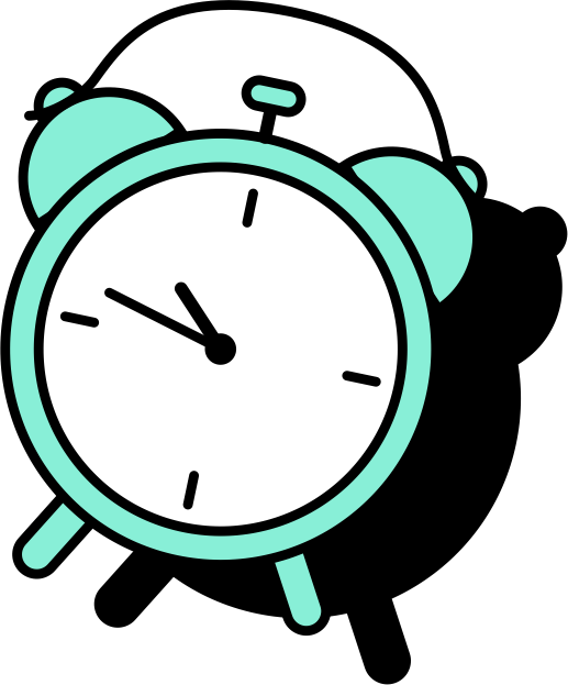 Alarm clock symbolizing the daily schedule